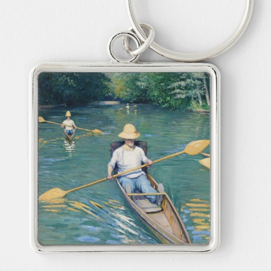 Gustave Caillebotte - Roeiboten op de Yerres Sleutelhanger (Voorkant)