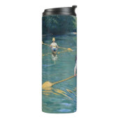 Gustave Caillebotte - Roeiboten op de Yerres Thermosbeker (Gedraaid links)