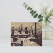 Gustave Caillebotte - Roof under the Snow, Paris Briefkaart (Staand voorkant)