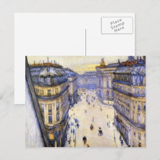 Gustave Caillebotte - Rue Halevy van Zesde verdiep Briefkaart (Voorkant / Achterkant)