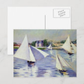 Gustave Caillebotte - Sailboten op de Seine Briefkaart (Voorkant / Achterkant)