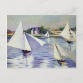 Gustave Caillebotte - Sailboten op de Seine Briefkaart (Voorkant)