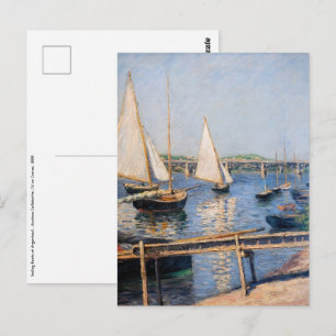 Gustave Caillebotte - Sailing Boats in Argenteuil Briefkaart