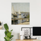 Gustave Caillebotte - Sailing Boats in Argenteuil Poster (Thuiskantoor)