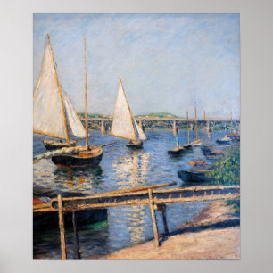 Gustave Caillebotte - Sailing Boats in Argenteuil Poster
