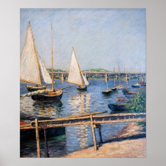 Gustave Caillebotte - Sailing Boats in Argenteuil Poster (Voorkant)