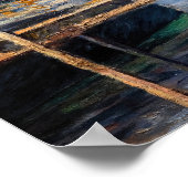 Gustave Caillebotte - Sailing Boats in Argenteuil Poster (Hoek)