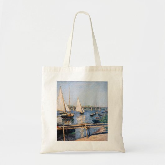 Gustave Caillebotte - Sailing Boats in Argenteuil Tote Bag (Voorkant)