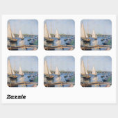 Gustave Caillebotte - Sailing Boats in Argenteuil Vierkante Sticker (Vel)