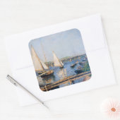 Gustave Caillebotte - Sailing Boats in Argenteuil Vierkante Sticker (Envelop)