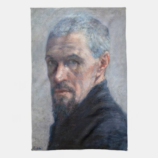 Gustave Caillebotte - Self Portrait Theedoek (Verticaal)