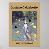 Gustave Caillebotte: Skiffs (1877) (gewijzigd) Poster (Voorkant)