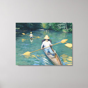 Gustave Caillebotte - Skiffs on the Yerres Canvas Afdruk