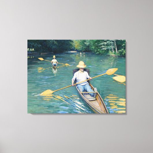 Gustave Caillebotte - Skiffs on the Yerres Canvas Afdruk (Voorkant)