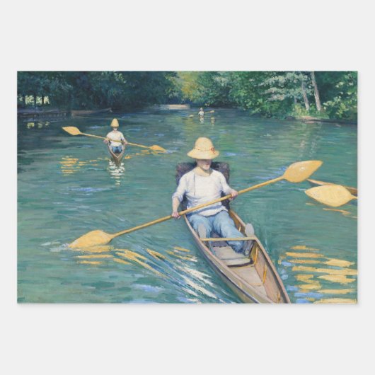 Gustave Caillebotte - Skiffs on the Yerres Inpakpapier Vel (Voorkant)