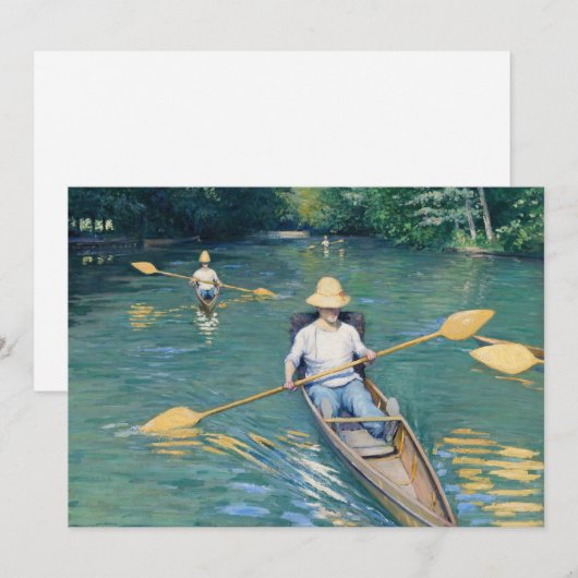 Gustave Caillebotte - Skiffs on the Yerres Kaart (Voorkant / Achterkant)