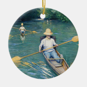 Gustave Caillebotte - Skiffs on the Yerres Keramisch Ornament