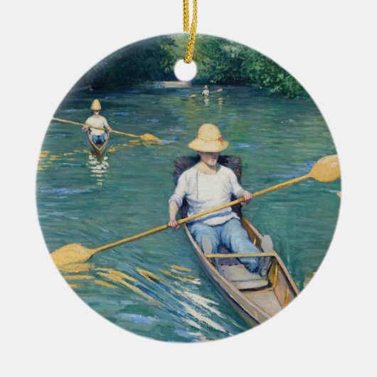Gustave Caillebotte - Skiffs on the Yerres Keramisch Ornament (Voorkant)