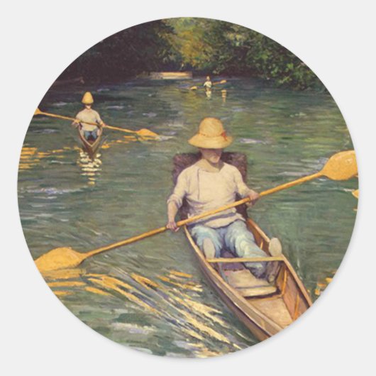  Gustave Caillebotte Skiffs on the Yerres Ronde Sticker (Voorkant)
