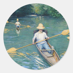 Gustave Caillebotte - Skiffs on the Yerres Ronde Sticker