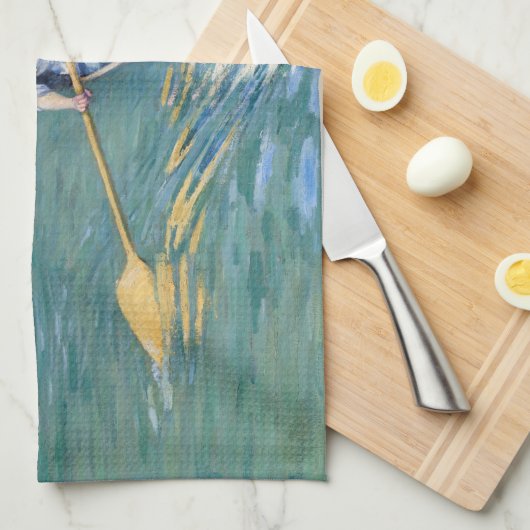 Gustave Caillebotte - Skiffs on the Yerres Theedoek (Quarter Fold)