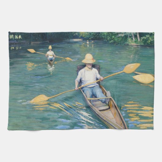 Gustave Caillebotte - Skiffs on the Yerres Theedoek (Horizontaal)