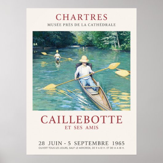 Gustave Caillebotte Skiffs op de Yerres Poster (Voorkant)