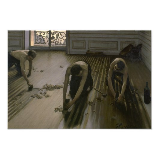 Gustave Caillebotte - The Floor Planers Foto Afdruk (Voorkant)