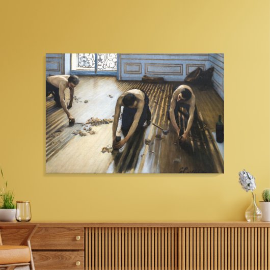 Gustave Caillebotte - The Floor Scrapers Canvas Afdruk (Insitu (Woonkamer))