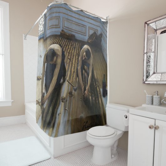 Gustave Caillebotte - The Floor Scrapers Douchegordijn (In situ)