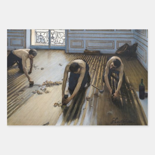 Gustave Caillebotte - The Floor Scrapers Inpakpapier Vel (Voorkant)