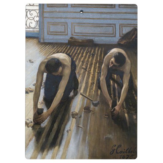 Gustave Caillebotte - The Floor Scrapers Klembord (Achterkant)