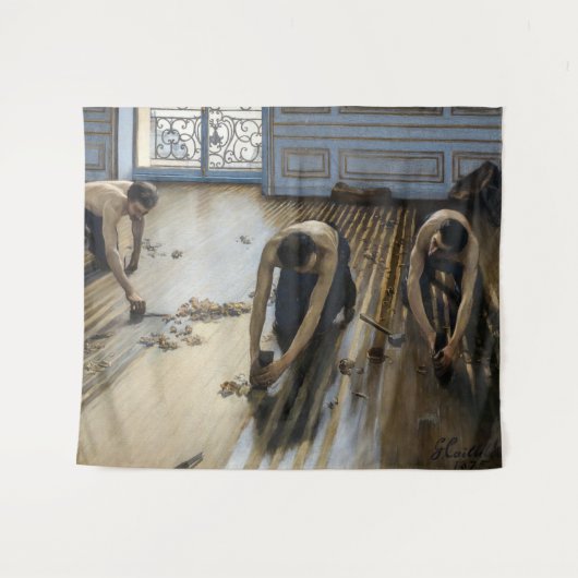 Gustave Caillebotte - The Floor Scrapers Wandkleed (Voorkant (horizontaal))