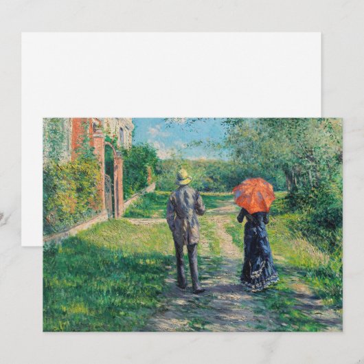 Gustave Caillebotte - The Path Uphill Bedankkaart (Voorkant / Achterkant)