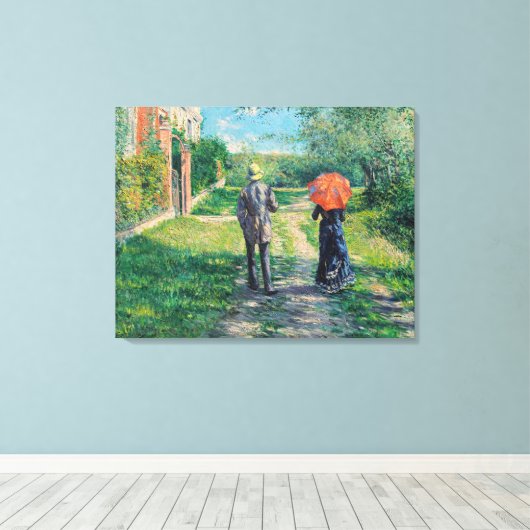 Gustave Caillebotte - The Path Uphill Canvas Afdruk (Insitu (Houten vloer))