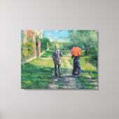 Gustave Caillebotte - The Path Uphill Canvas Afdruk (Voorkant)