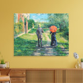 Gustave Caillebotte - The Path Uphill Canvas Afdruk (Insitu (Woonkamer))