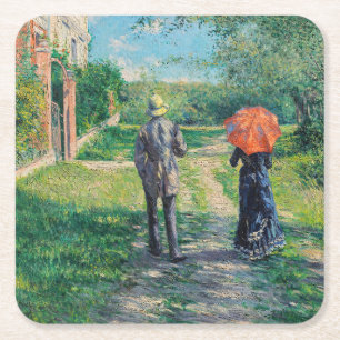Gustave Caillebotte - The Path Uphill Kartonnen Onderzetters
