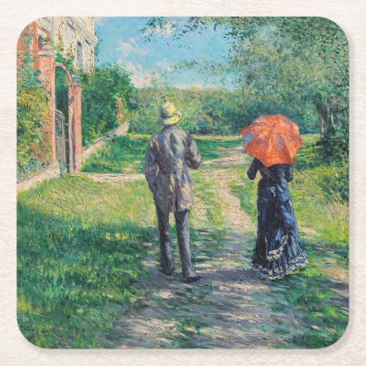 Gustave Caillebotte - The Path Uphill Kartonnen Onderzetters (Voorkant)