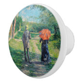 Gustave Caillebotte - The Path Uphill Keramische Knop (Rechts)