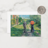 Gustave Caillebotte - The Path Uphill Notitiekaartje (Voorkant / Achterkant in situ)