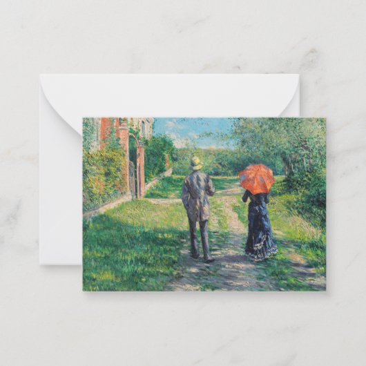 Gustave Caillebotte - The Path Uphill Notitiekaartje (Voorkant)