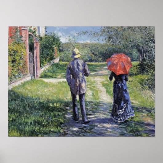 Gustave Caillebotte - The Path Uphill Poster (Voorkant)