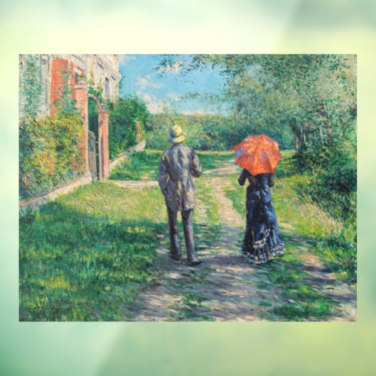 Gustave Caillebotte - The Path Uphill Raamsticker (Vel 3)