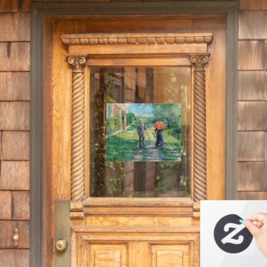 Gustave Caillebotte - The Path Uphill Raamsticker (Huis Deur)