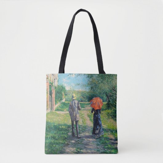 Gustave Caillebotte - The Path Uphill Tote Bag (Voorkant)