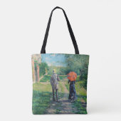 Gustave Caillebotte - The Path Uphill Tote Bag (Achterkant)