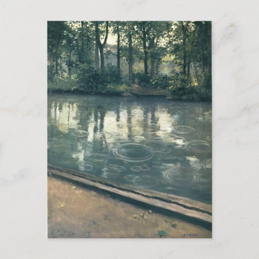 Gustave Caillebotte - The Yerres, Regen Briefkaart (Voorkant)