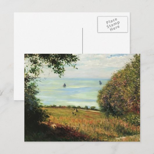 Gustave Caillebotte - Uitzicht van Zee uit Villerv Briefkaart (Voorkant / Achterkant)