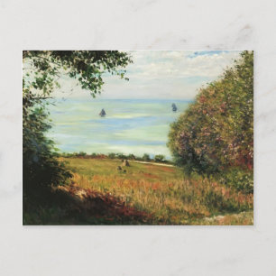 Gustave Caillebotte - Uitzicht van Zee uit Villerv Briefkaart